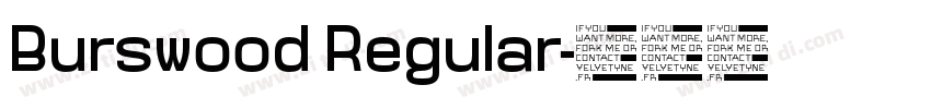 Burswood Regular字体转换